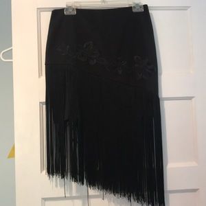 Black tassel skirt